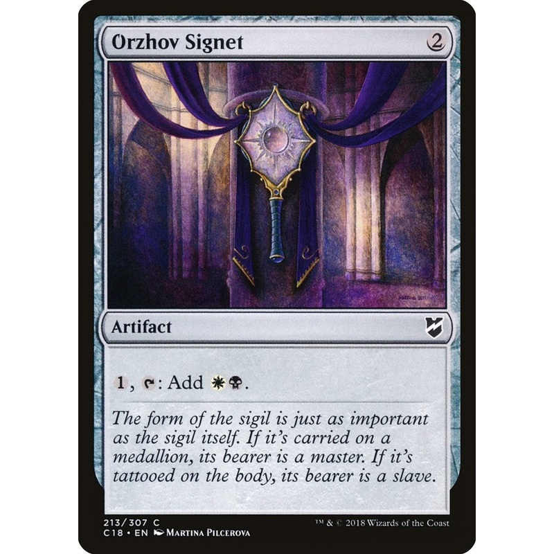 Orzhov Signet [C18 - 213] Lightly Played English Normal