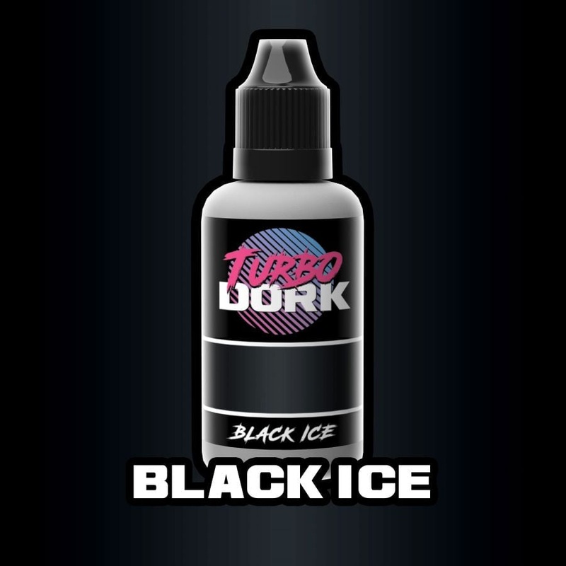 TURBO DORK: METALLIC ACRYLIC PAINT: BLACK ICE (20ML BOTTLE) (TDK5250)