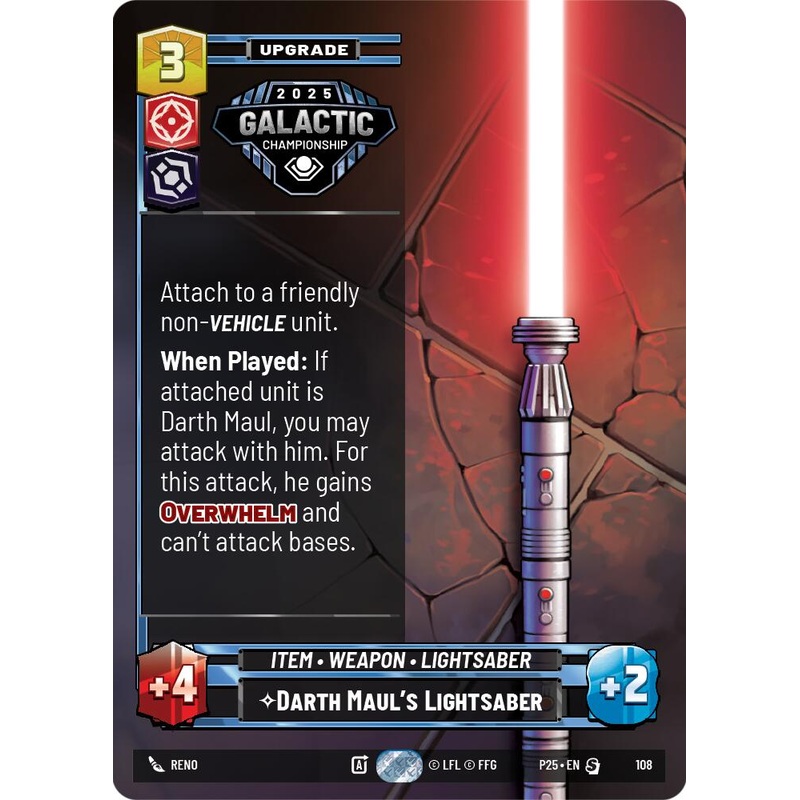 Darth Maul's Lightsaber (108) (108) [Organized Play Promos]
