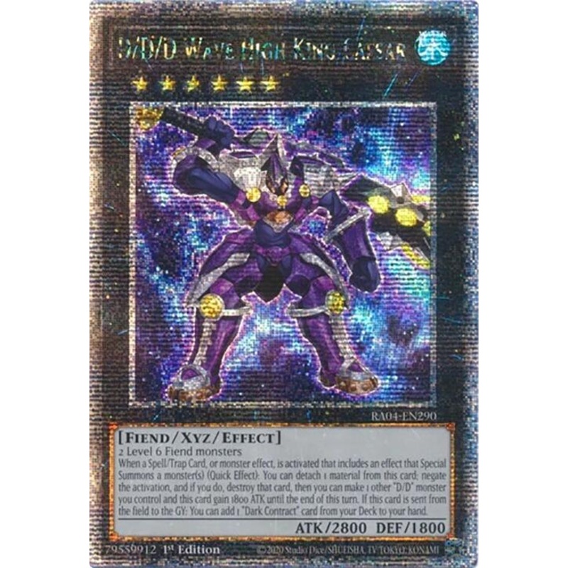 D/D/D Wave High King Caesar [RA04-EN290] Quarter Century Secret Rare