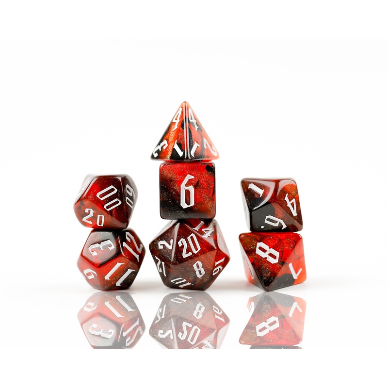 Sirius Dice RPG Dice Set (7): Cherry Nebula