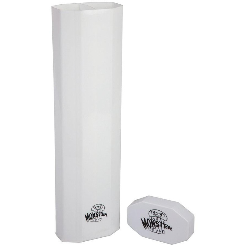 Monster: Dual Playmat Tube Opaque White w/ White Cap