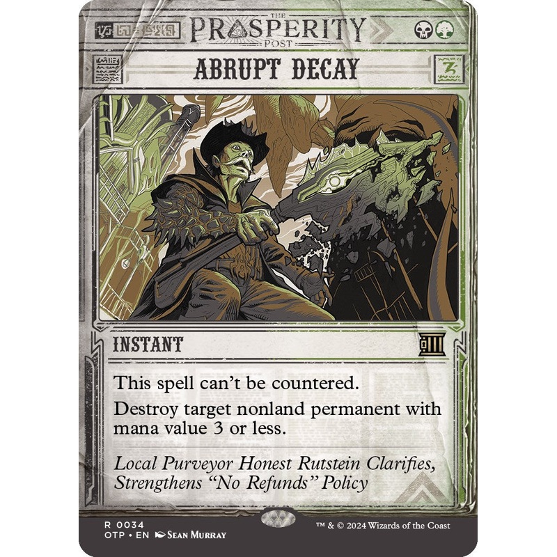 Abrupt Decay [OTP - 34] Near Mint English Normal