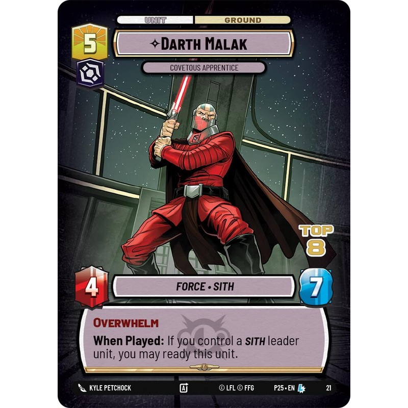 Darth Malak - Covetous Apprentice (Top 8) (21) (21) [Organized Play Promos]