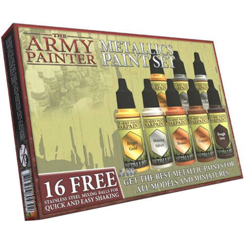 The Army Painter: Warpaints, Metallics Paint Set (8 colors)