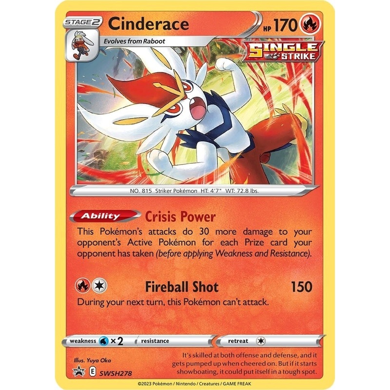 Cinderace - SWSH278 [SWSD - SWSH278] Near Mint English Holofoil