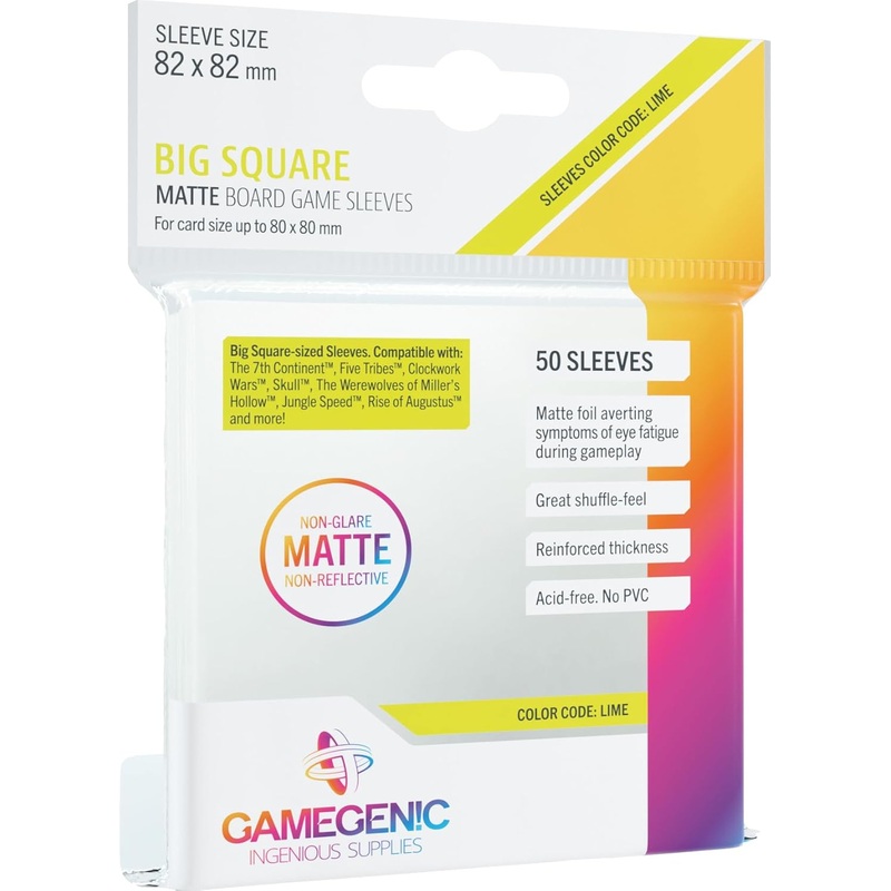 Gamegenic Matte Big Square-Sized Sleeves 82x82mm (50 ct)