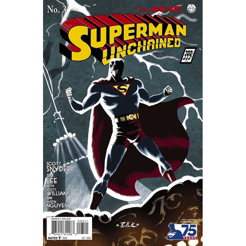 Superman Unchained #3 75th Anniversary 1 in 100 Dave Bullock 1930's Variant