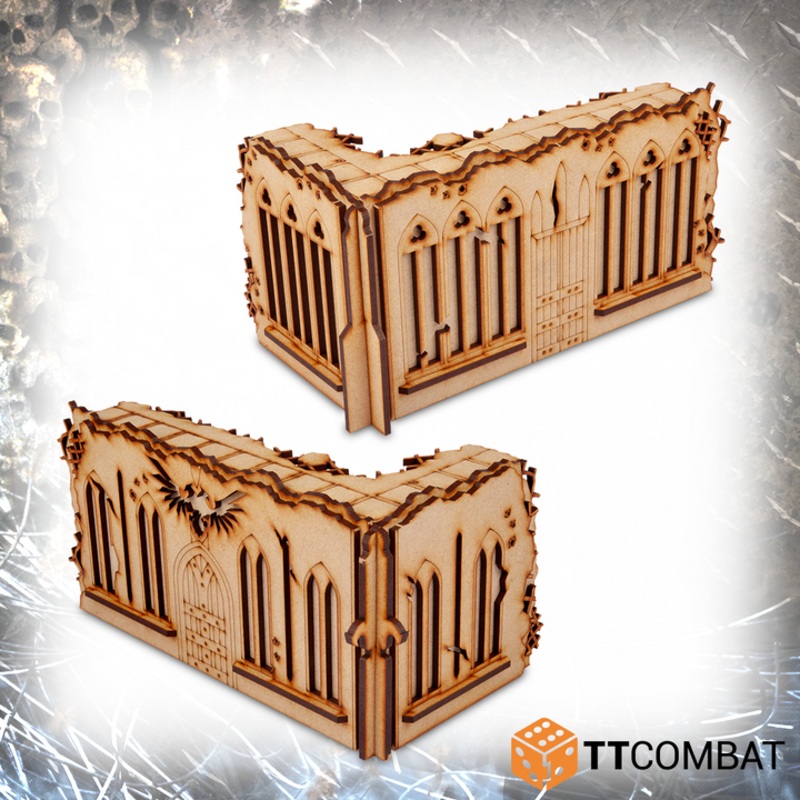TTCombat Tabletop Scenics - Sci-fi Gothic Municipium Sector Small Corner Ruins