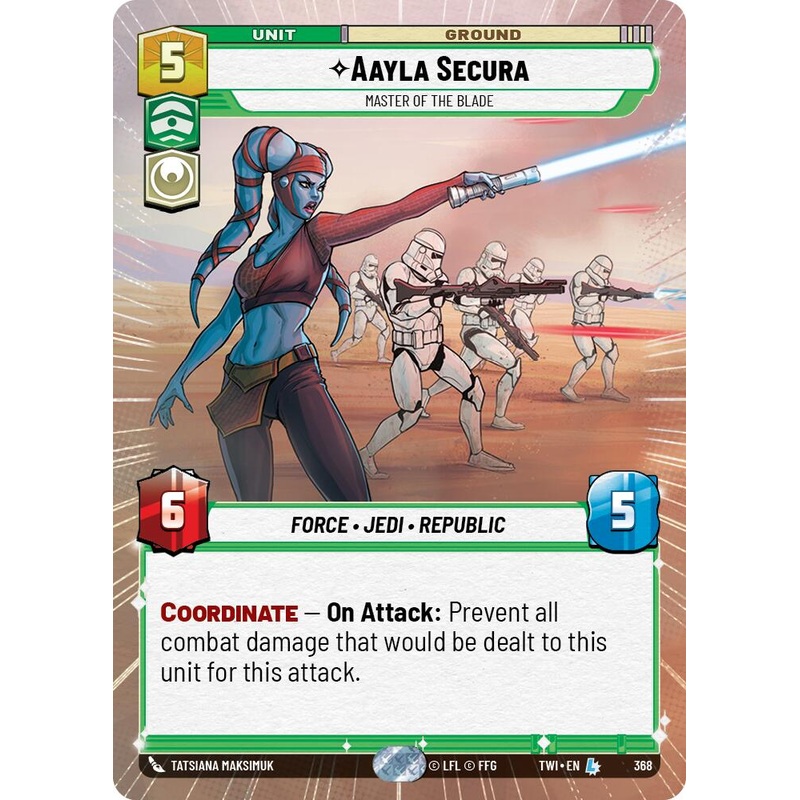 Aayla Secura - Master of the Blade (368) (Hyperspace) (368) [Twilight of the Republic]
