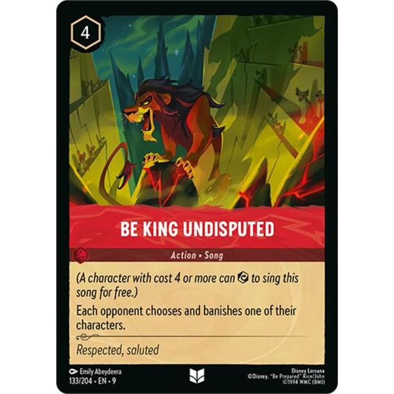 Be King Undisputed [9 - 133/204] Near Mint English Normal