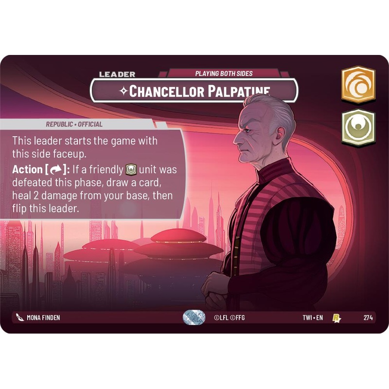 Chancellor Palpatine - Playing Both Sides (274) (Showcase) (274) [Twilight of the Republic]
