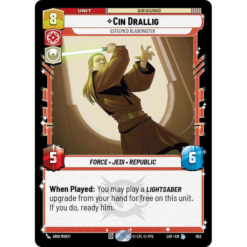 Cin Drallig - Esteemed Blademaster (652) (Foil) (652) [Legends of the Force]