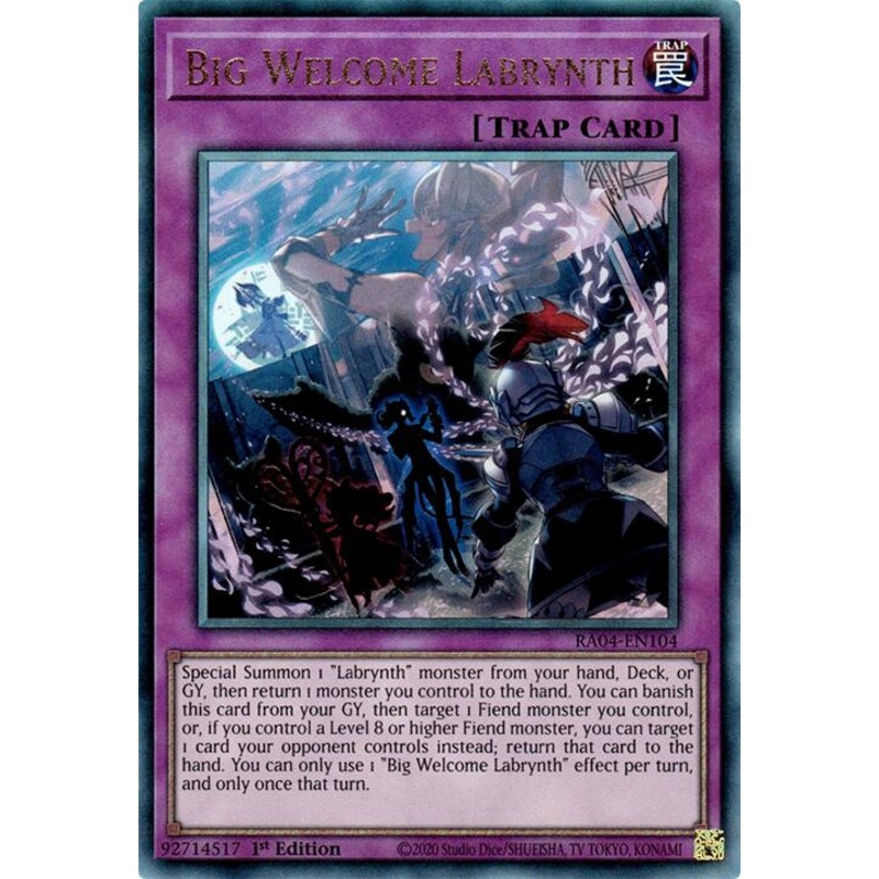 Big Welcome Labrynth [RA04-EN104] Prismatic Ultimate Rare