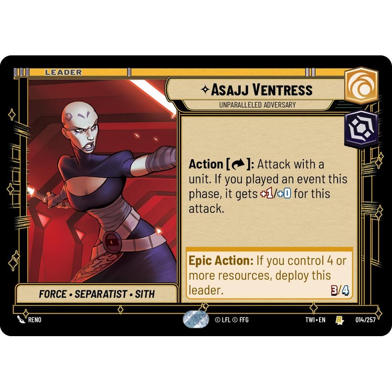 Asajj Ventress - Unparalleled Adversary (014/257) (014/257) [Twilight of the Republic]