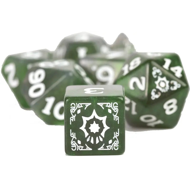 Sirius Dice D & D Adventure Dice Set Cleric: Green Dice