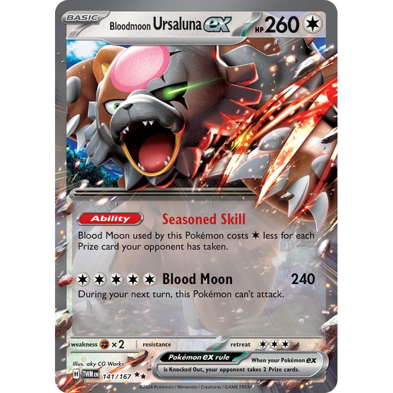 Bloodmoon Ursaluna ex - 141/167 [TWM - 141/167] Near Mint English Holofoil