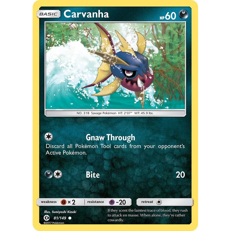 Carvanha [SM01 - 81/149] Lightly Played English Reverse Holofoil