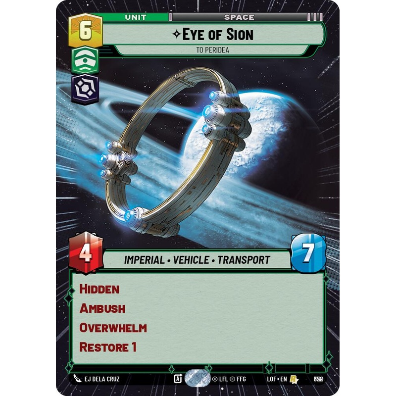 Eye of Sion - To Peridea (828) (Hyperspace Foil) (828) [Legends of the Force]