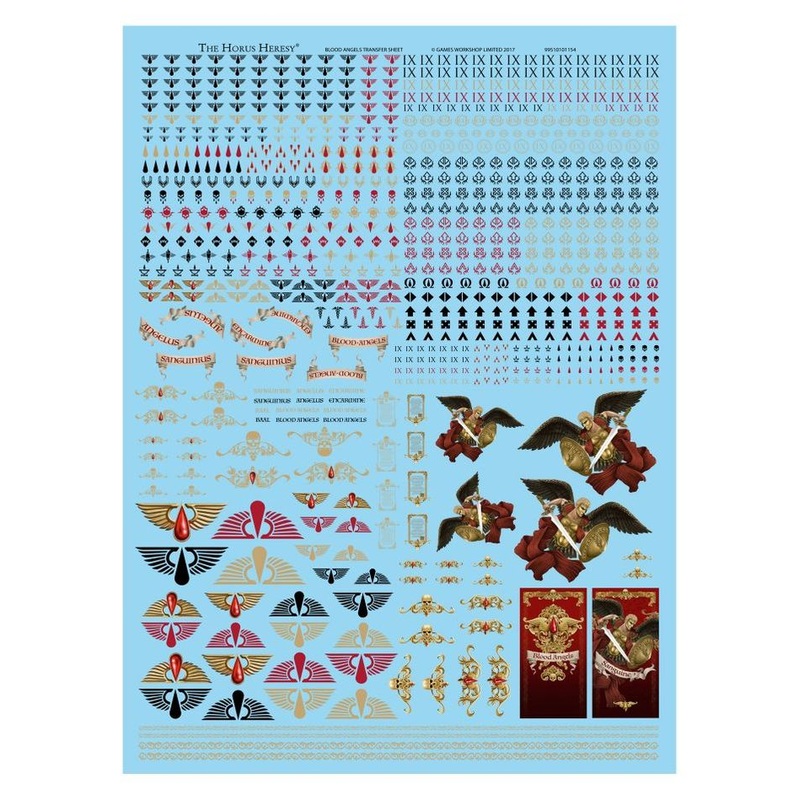 Horus Heresy Blood Angels Legion Transfer Sheet