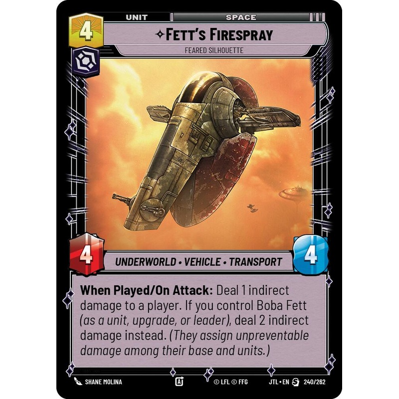 Fett's Firespray - Feared Silhouette (240/262) (240/257) [Jump to Lightspeed]