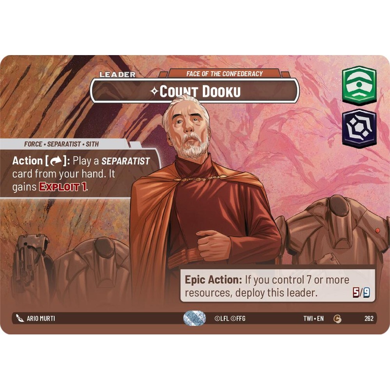 Count Dooku - Face of the Confederacy (262) (Showcase) (262) [Twilight of the Republic]