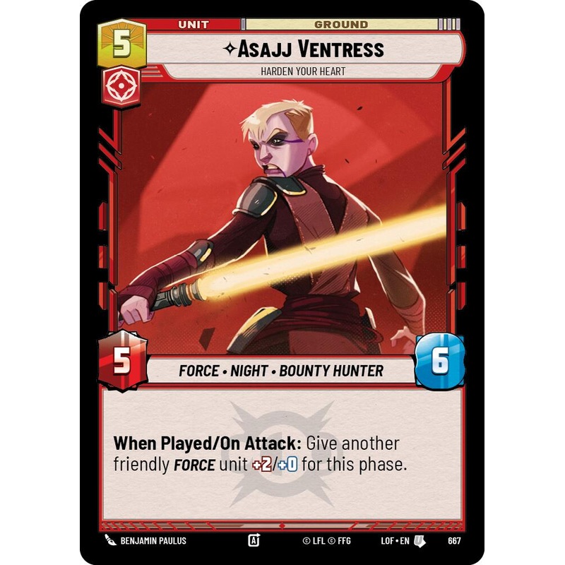 Asajj Ventress - Harden Your Heart (667) (Foil) (667) [Legends of the Force]
