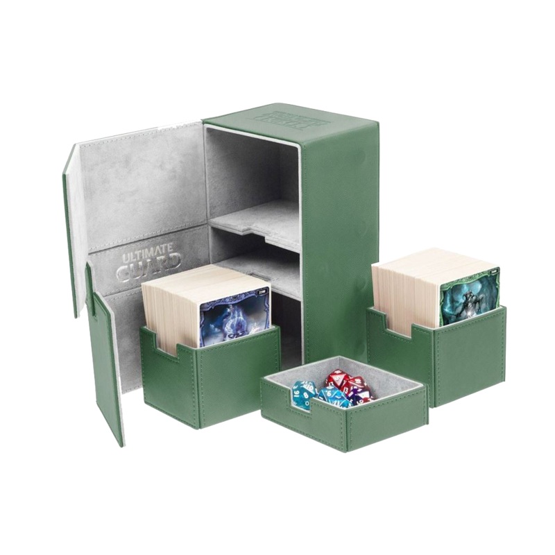 Ultimate Guard Deck Case Twin Flip N Tray 200+ Xenoskin Green