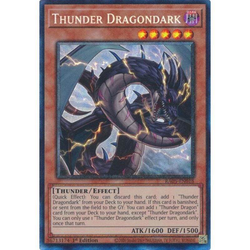 Thunder Dragondark (CR) [RA03-EN018] Prismatic Collector's Rare