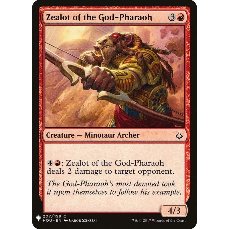 Zealot of the God-Pharaoh [LIST - 207] Lightly Played English Normal