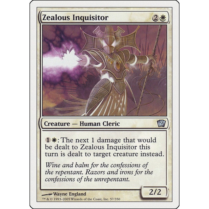 Zealous Inquisitor [9ED - 57] Moderately Played English Normal