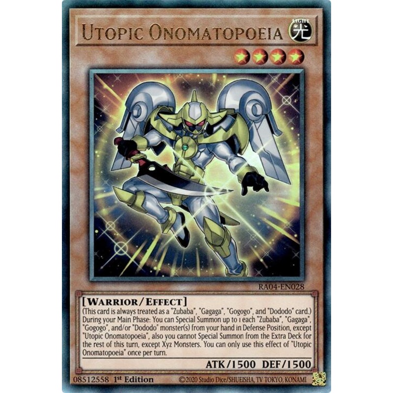 Utopic Onomatopoeia [RA04-EN028] Ultimate Rare