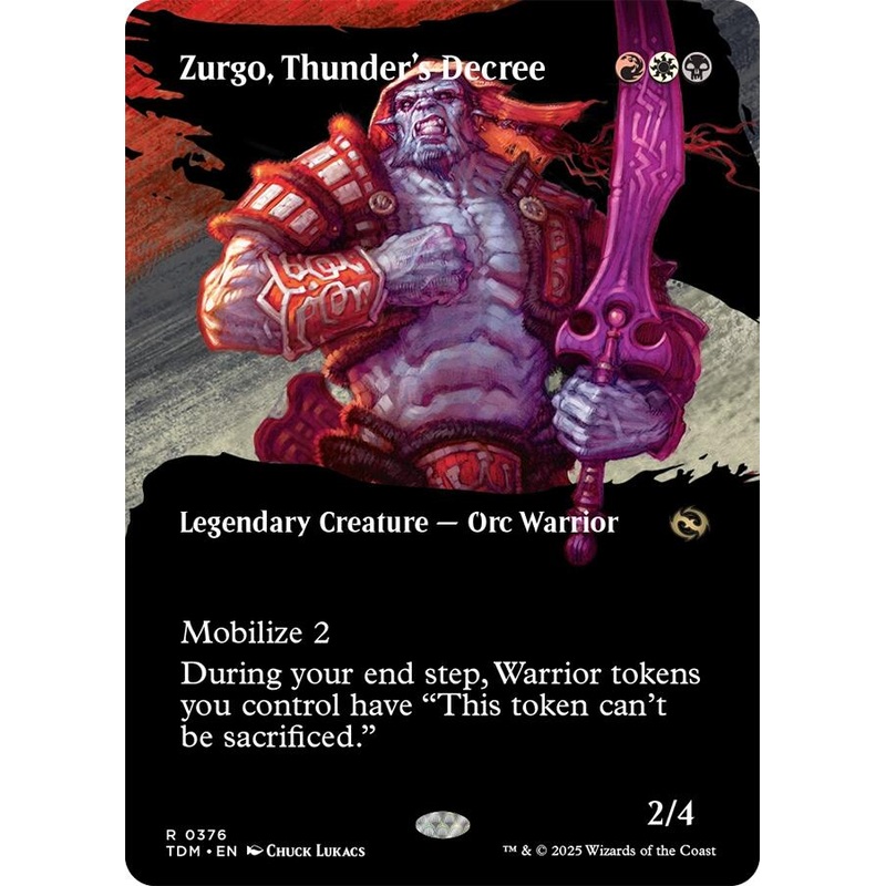 Zurgo, Thunder's Decree (Borderless) [TDM - 376] Near Mint English Normal
