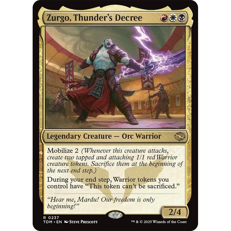 Zurgo, Thunder's Decree [TDM - 237] Near Mint English Normal