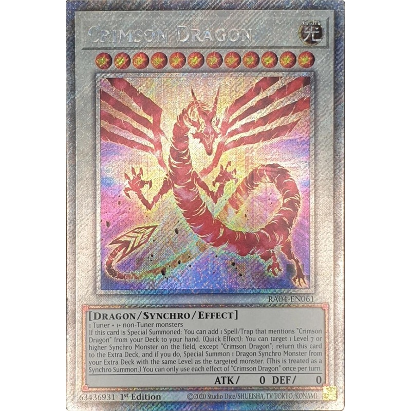 Crimson Dragon (card) [RA04-EN061] Platinum Secret Rare