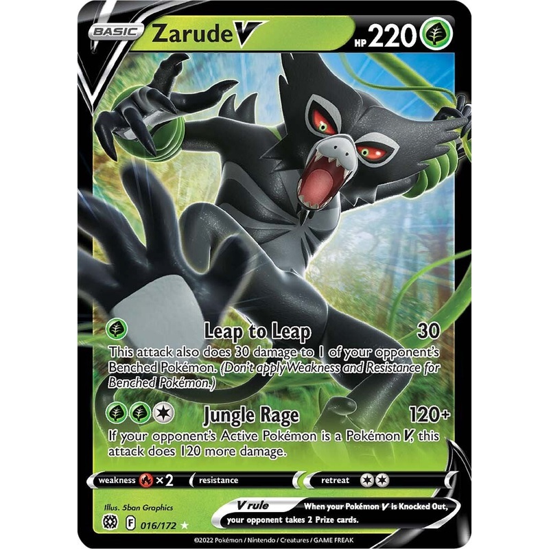 Zarude V [SWSH09 - 016/172] Near Mint English Holofoil