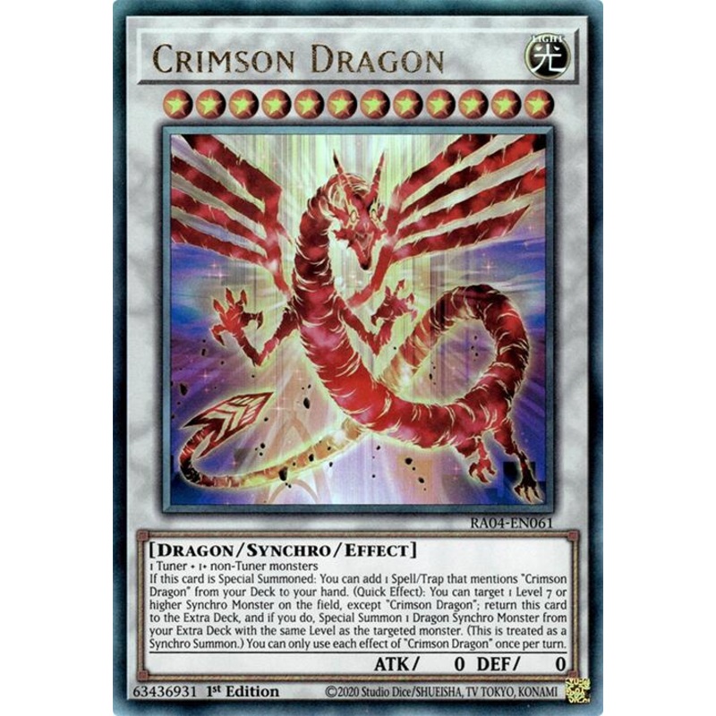 Crimson Dragon (card) [RA04-EN061] Prismatic Ultimate Rare