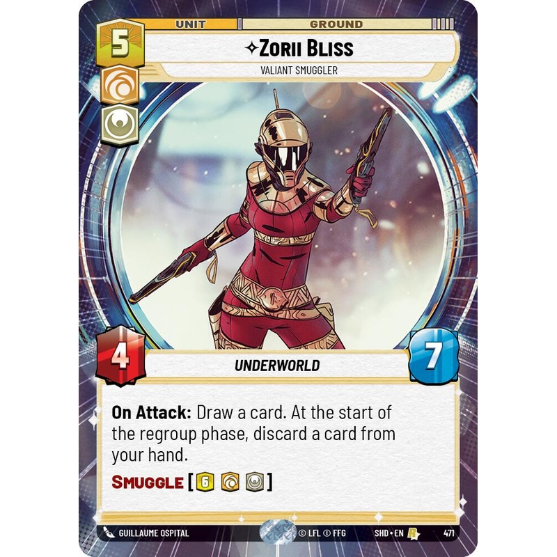 Zorii Bliss - Valiant Smuggler (Hyperspace) (471) [Shadows of the Galaxy]