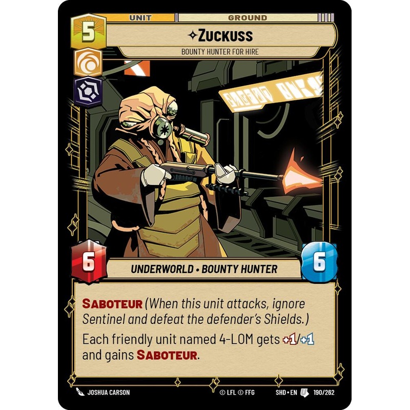 Zuckuss - Bounty Hunter for Hire (190/262) [Shadows of the Galaxy]