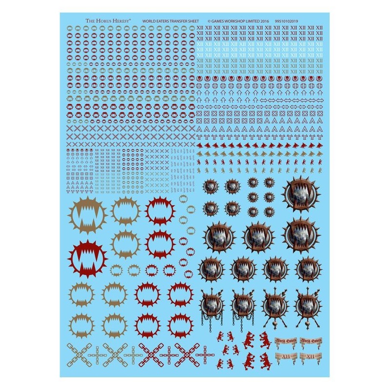 Horus Heresy World Eaters Legion Transfer Sheet