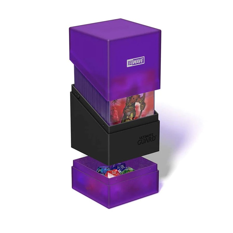 Ultimate Guard Deck Case Boulder 100+ with Tray Purple Black