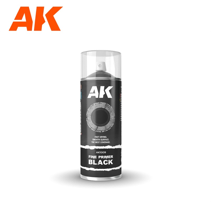 AK Interactive Fine Primer Black Spray