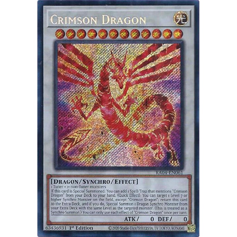 Crimson Dragon (card) [RA04-EN061] Secret Rare