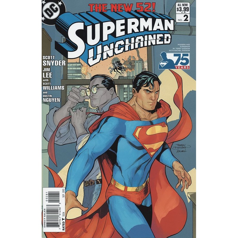 Superman Unchained #2 75th Anniversary 1 in 25 Terry Dodson Modern Age Variant