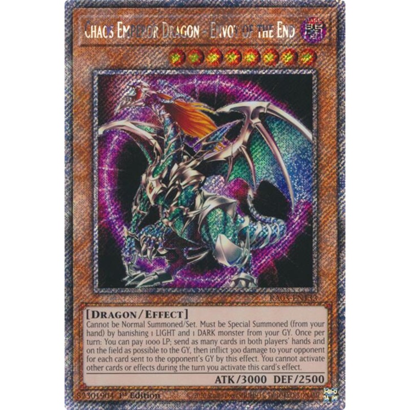 Chaos Emperor Dragon - Envoy of the End (Platinum Secret Rare) [RA03-EN133] Platinum Secret Rare