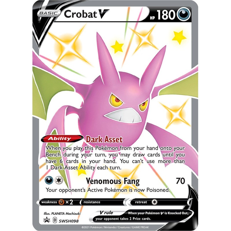 Crobat V - SWSH098 [SWSD - SWSH098] Near Mint English Holofoil